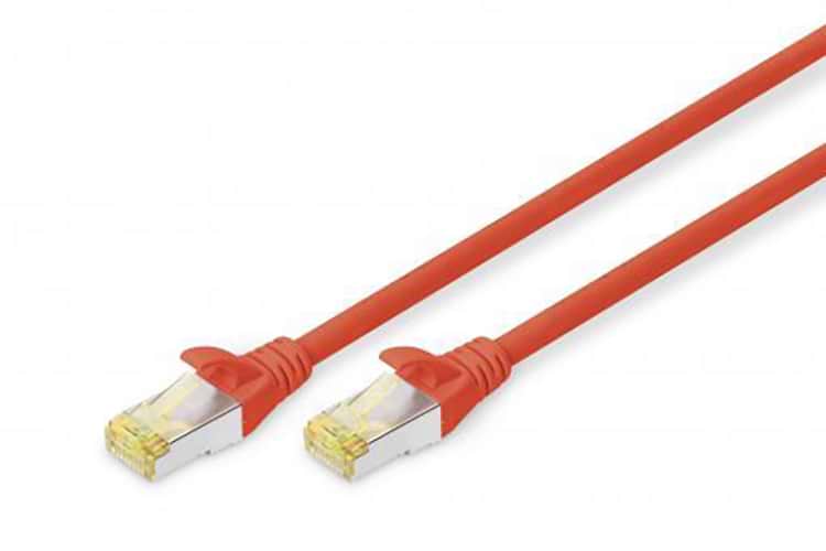 Кабель патч-корд Digitus CAT 6a S-FTP AWG 26/7 1m Red (DK-1644-A-010/R) - Фото 1