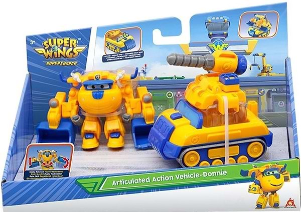 Фото - Ігровий набір Super Wings Supercharge Articulated Action Vehicle Donnie Донні (EU740992V)