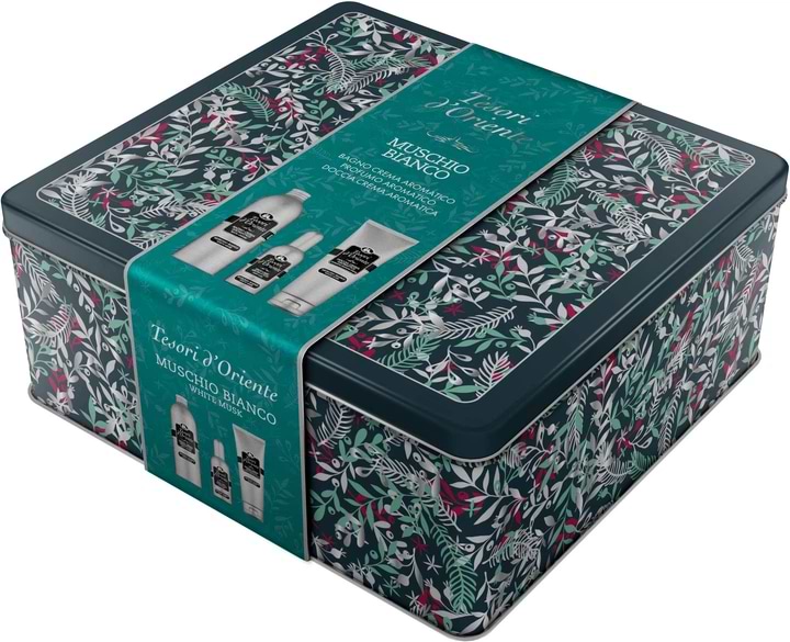 Подарунковий набір для догляду за тілом Tesori d'Oriente METAL BOX БІЛИЙ МУСКУС (8001603897006)