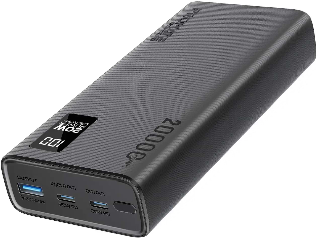 Батарея мобільна Promate 20000mAh (bolt-20pd.black) - Фото 1