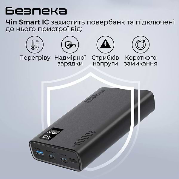 Фото - Батарея мобільна Promate 20000mAh (bolt-20pd.black)