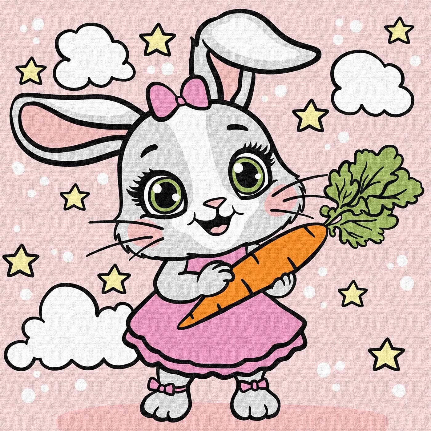 Картина по номерам Ideyka Морковка 25х25 см (KHO6281)