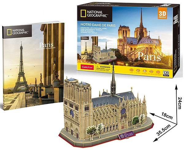Фото - 3D пазли Cubic Fun National Geographic "Нотр-Дам-де-Парі" (DS0986h)