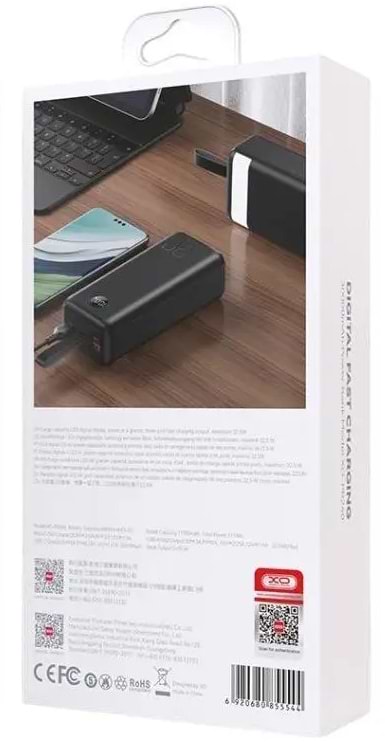 Фото - Батарея мобильная XO PR240 30000mAh 22.5W Black