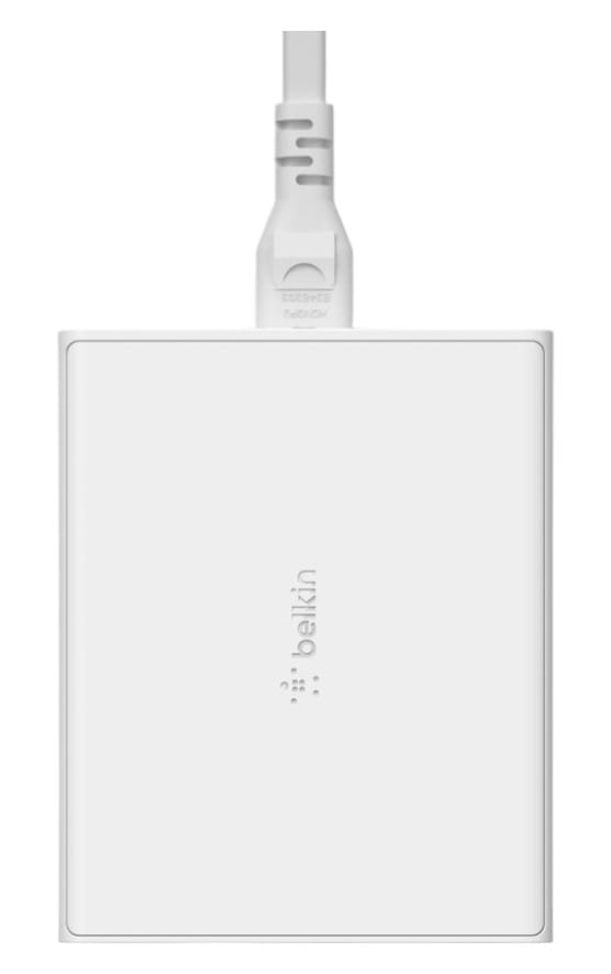 Сетевое зарядное устройство Belkin 108Вт 2хUSB-С GAN PD PPS/2хUSB-A White (WCH010VFWH)