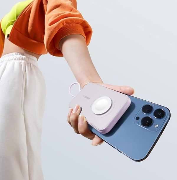 Фото - Батарея мобільна Veger V1171 10000mAh 20W Pink (X001XES8EF)