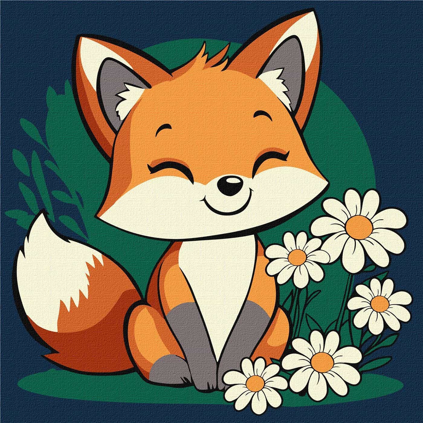 Картина по номерам Ideyka Хорошая лисичка 25х25 см (KHO6299)