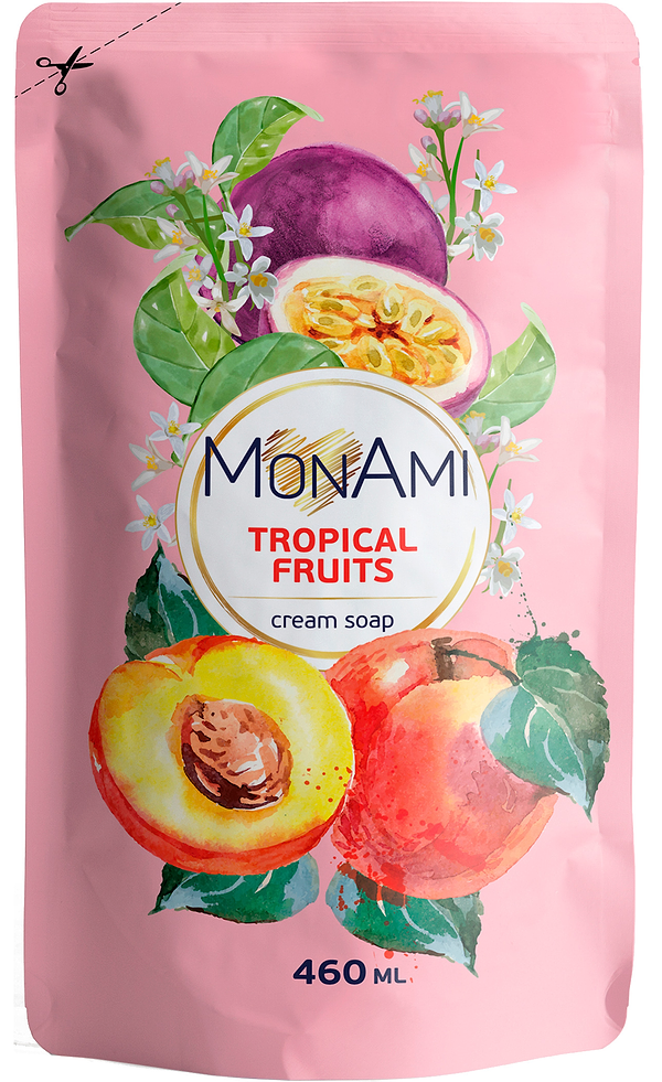 Фото - Рідке мило для рук MonAmi Tropical fruits, дой-пак 460 мл (4820263230442) Фото - Рідке мило для рук MonAmi Tropical fruits, дой-пак 460 мл (4820263230442)