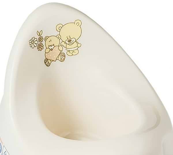 Фото - Горщик дитячий Tega Baby Ведмедики з антиковзаючою гумою Бежевий (MS-013-119)