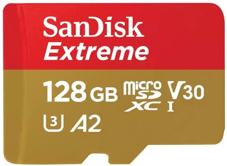Карта пам'яті SanDisk microSD 128GB C10 UHS-I U3 Extreme V30 (SDSQXAA-128G-GN6MN) - Фото 1