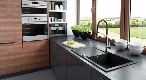 Фото - Смеситель кухонный Deante Gerbera Chrome/Black (BGB_B720)