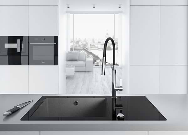 Фото - Смеситель кухонный Deante Gerbera Chrome/Black (BGB_B720)