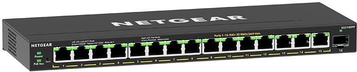 Фото - Коммутатор локальної мережі (Switch) Netgear GS316EPP-100PES