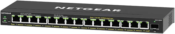 Фото - Коммутатор локальної мережі (Switch) Netgear GS316EPP-100PES