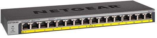 Фото - Коммутатор локальної мережі (Switch) Netgear GS116PP-100EUS