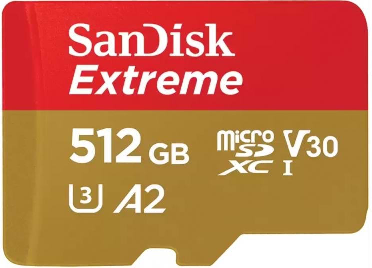 Карта пам'яті SanDisk microSD 512GB C10 UHS-I U3 Extreme V30 (SDSQXAV-512G-GN6MN)