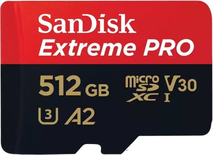 Карта пам'яті SanDisk microSD 512GB C10 UHS-I U3 Extreme Pro V30+SD (SDSQXCD-512G-GN6MA) - Фото 1