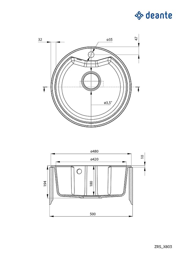Фото - Мийка кухонна Deante Solis (ZRS_7803)