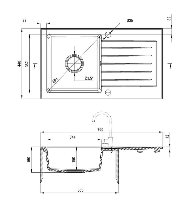 Фото - Мийка кухонна Deante Zorba (ZQZ_A113)