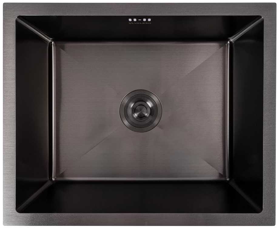 Мийка кухонна VALESO PVD чорна СМ 54x44 Handmade (монтаж під стільницю)