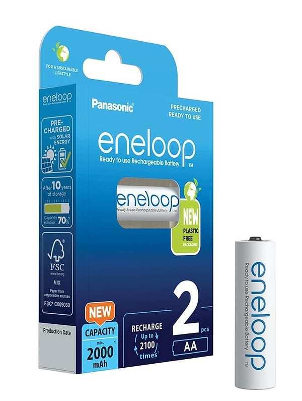 Фото - Уценка - Аккумулятор тип AA Panasonic Eneloop AA 2000 2BP mAh NI-MH (BK-3MCDE/2BE)