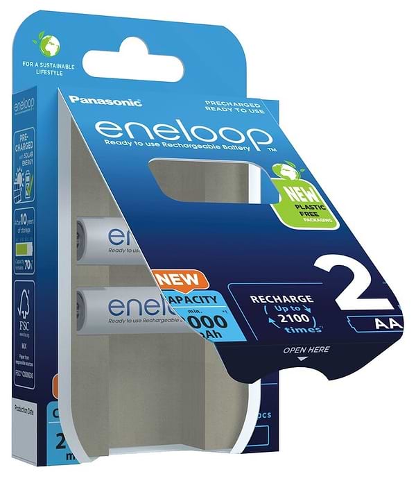 Фото - Уценка - Аккумулятор тип AA Panasonic Eneloop AA 2000 2BP mAh NI-MH (BK-3MCDE/2BE)