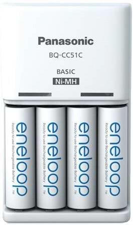 З/пристрій для акумуляторів AA/AAA Panasonic Basic Charger+ Eneloop 4AA 1900 mAh(K-KJ51MCD40E) - Фото 1
