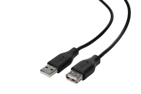 Фото - Кабель USB type A - USB type A 2E USB 2.0 AM/AF 3 m Black (2E-W-3168M3)