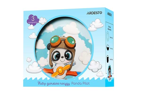 Фото - Набір дитячий 3 пр. Ardesto Panda pilot (AR3451PS)
