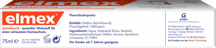Фото - Зубная паста Colgate Elmex Защита от кариеса 75мл