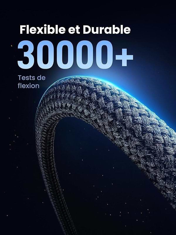 Фото - Кабель синхронізації даних UGREEN L513 USB-C to USB-C PD 3.1 240W 2m Space Gray (45068)