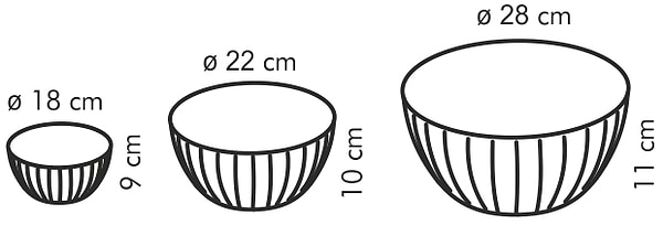 Фото - Набор мисок tescoma 630364.12 Delicia Yellow 3 шт.