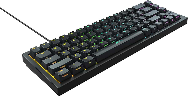 Фото - Клавіатура дротова ігрова Xtrfy K5 68 keys Kailh Red Hot-swap RGB Black (K5-RGB-CPT-Black-R-UKR)