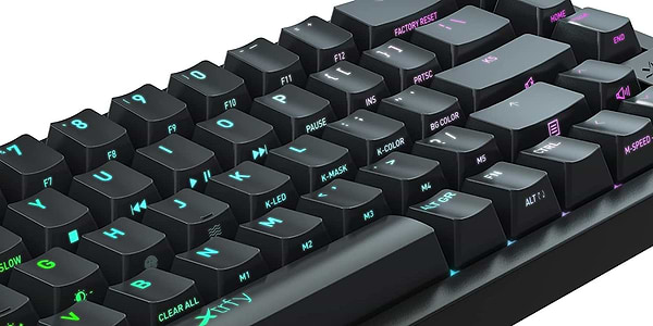 Фото - Клавіатура дротова ігрова Xtrfy K5 68 keys Kailh Red Hot-swap RGB Black (K5-RGB-CPT-Black-R-UKR)