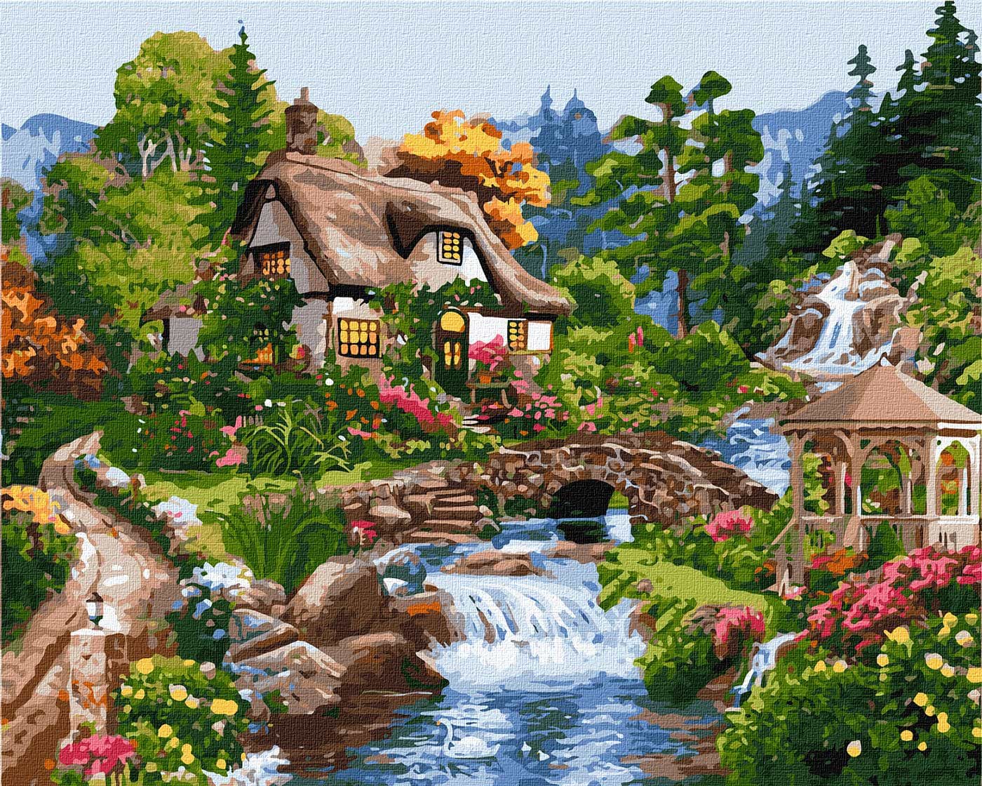 Картина за номерами Ideyka "Заміський котедж" 40х50см (KHO6320)