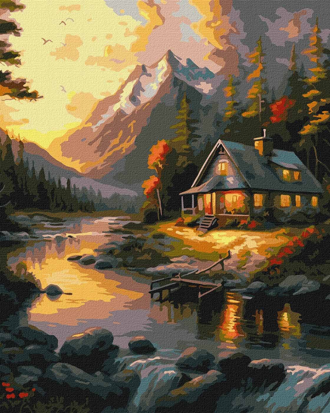 Картина за номерами Ideyka "Золотий захід сонця" 40х50см (KHO6328) - Фото 1