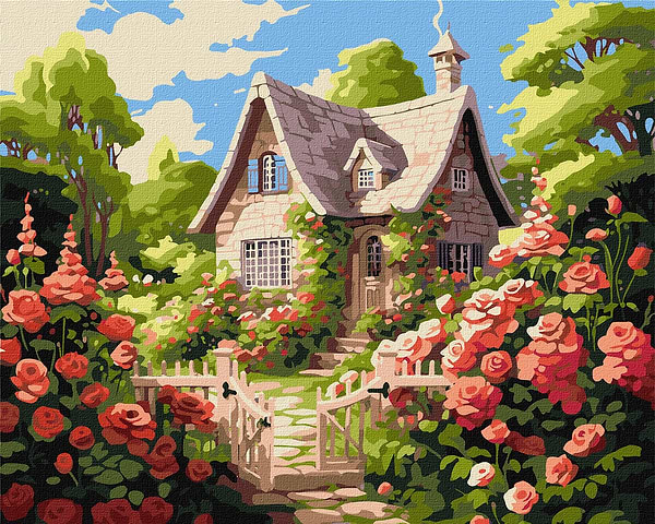 Фото - Картина за номерами Ideyka Затишний будиночок ©art_selena_ua 40х50 см (KHO6338)