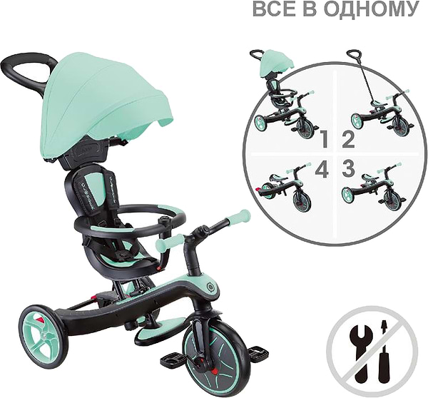 Фото - Трёхколёсный велосипед Globber EXPLORER TRIKE (634-206)
