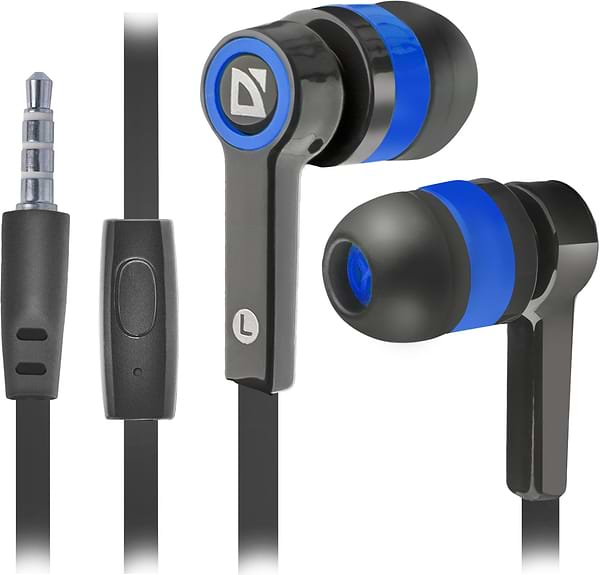 Фото - Навушники вкладиші Defender Pulse 420 Black/Blue (63423)