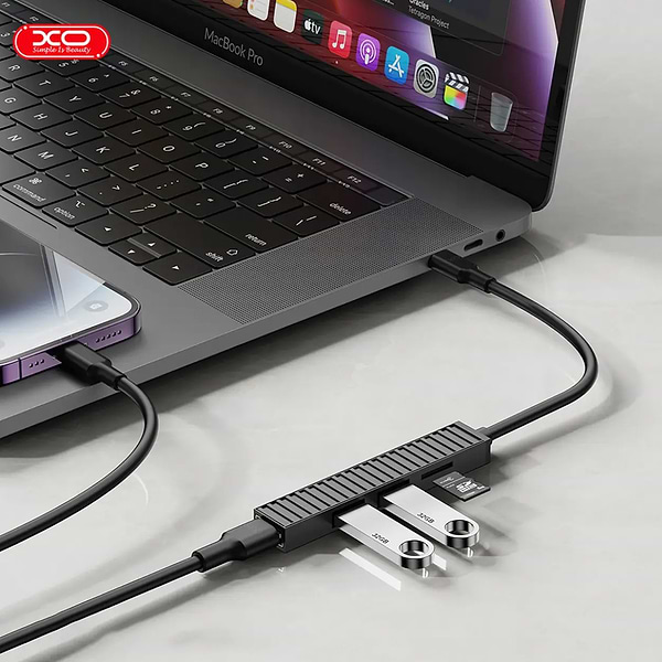 Фото - Хаб USB XO HUB014B.black