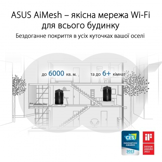 Фото - MESH система WiFi6 Asus ZenWiFi Pro ET12 (1-PK)