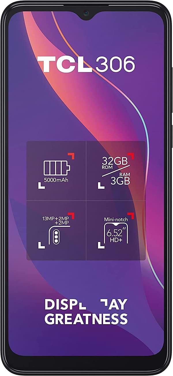 Фото - Смартфон TCL 306 (6102H) 3/32GB Space Gray
