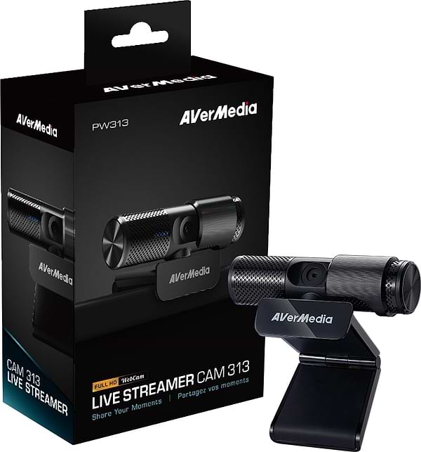 Фото - Веб-камера для комп'ютера Avermedia Live Streamer CAM 313 1080p30 Black (40AAPW313AWM)