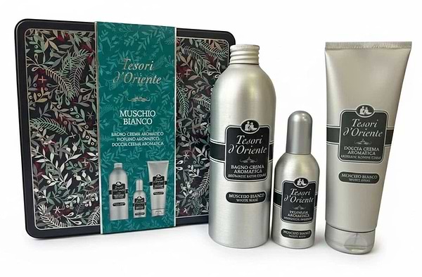 Фото - Подарунковий набір для догляду за тілом Tesori d'Oriente METAL BOX БІЛИЙ МУСКУС (8001603897006)