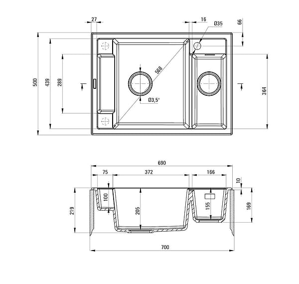 Фото - Мойка кухонная Deante Magnetic (ZRM_A503)