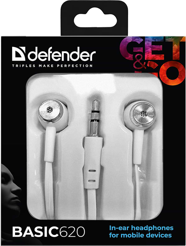 Фото - Наушники вкладыши проводные Defender Basic-620 White (63625)
