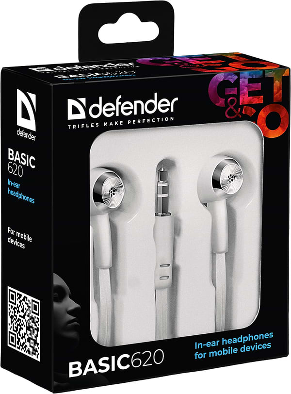 Фото - Наушники вкладыши проводные Defender Basic-620 White (63625)