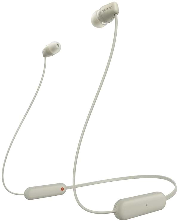Фото - Навушники вкладиші бездротові Sony WI-C100 Beige (WIC100C.CE7)