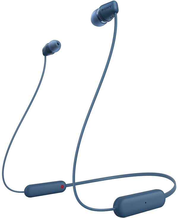 Фото - Навушники вкладиші бездротові Sony WI-C100 Blue (WIC100L.CE7)