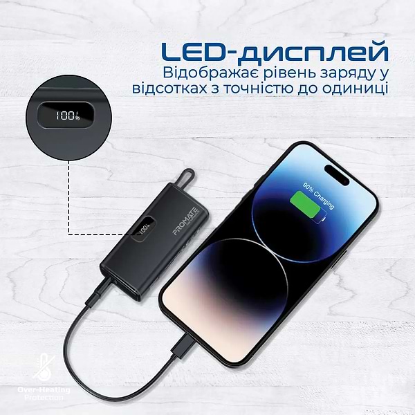 Фото - Батарея мобільна Promate 5000mAh (nanopack-5.black)